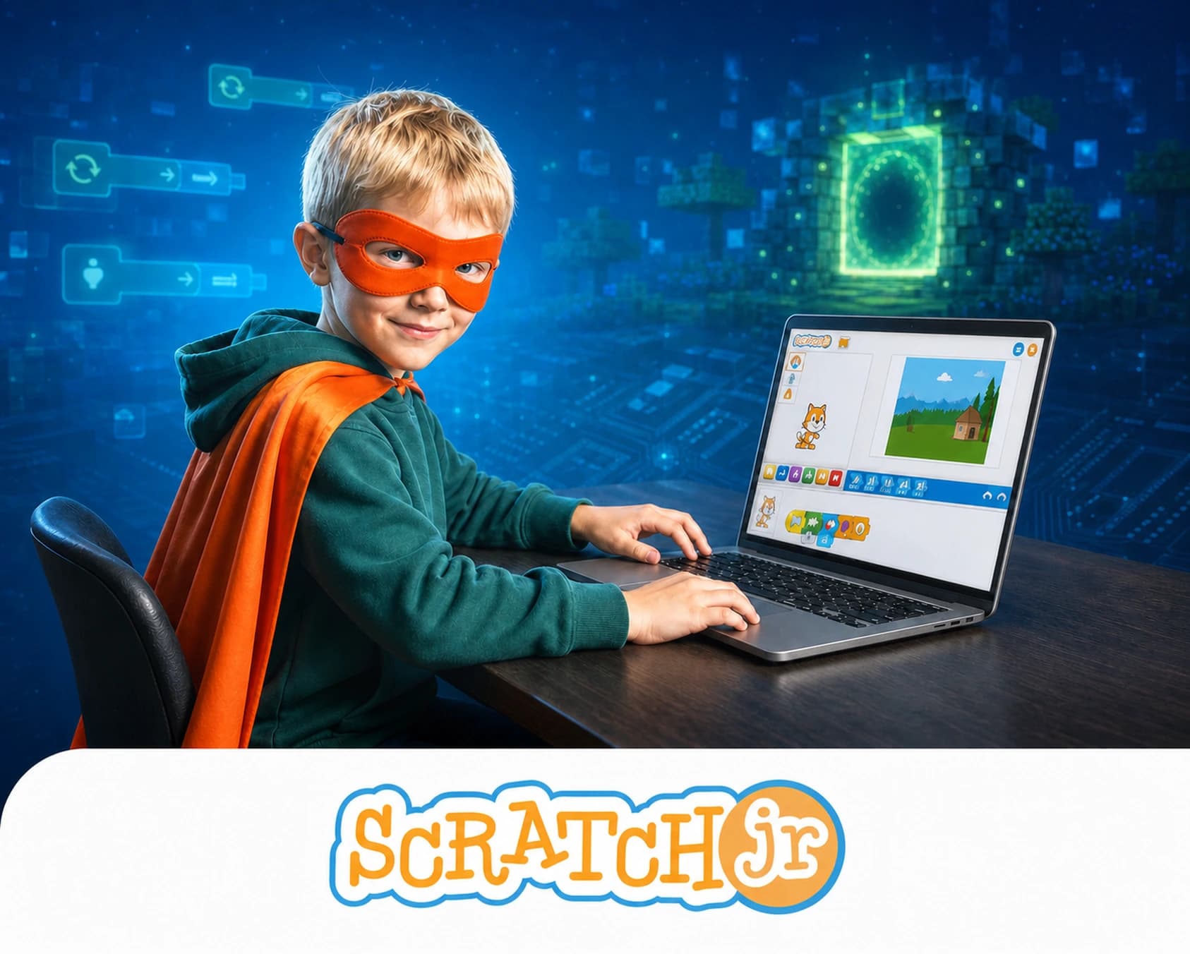 Bezpłatne zajęcia clickON - ScratchJr z Minecraft ONLINE